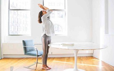 An Office Yoga Sequence to  Restore & Rejuvenate
