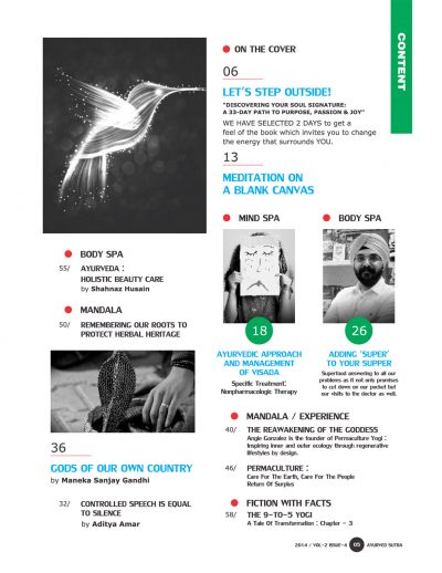 Ayurvedsutra Vol 02 issue 04 07 400x518 - Ayurved Sutra : Lets Step Outside