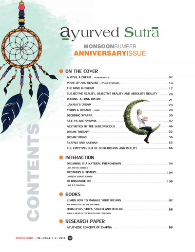 Ayurvedsutra Vol 03 issue 0102 Double Issue 4 400x518 - Ayurved Sutra : Decoding Dream