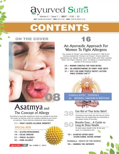 WEB AyurvedSutra vol4 Issue7 8 400x518 - Ayurved Sutra : Asatmya and the concept of Allergy