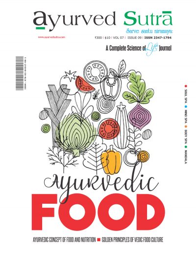 Ayurvedsutra Vol 07 issue 09 1 1 400x518 - Ayurved Sutra : Ayurvedic Food