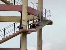 BAMS Students Climb Water Tank Over Uttarakhand Exam Results